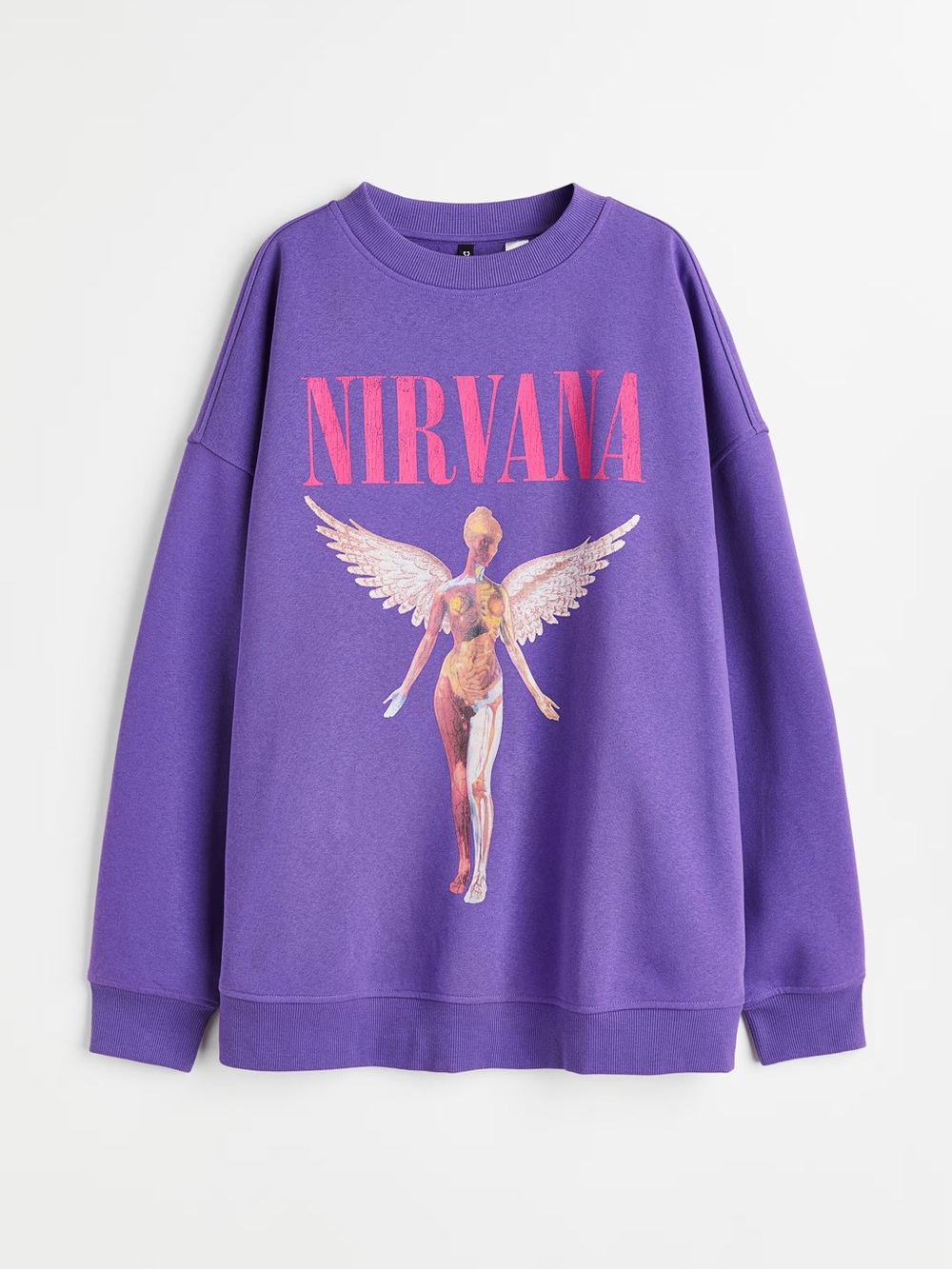 NIRVANA Purple Oversized In Utero Graphic Crewneck